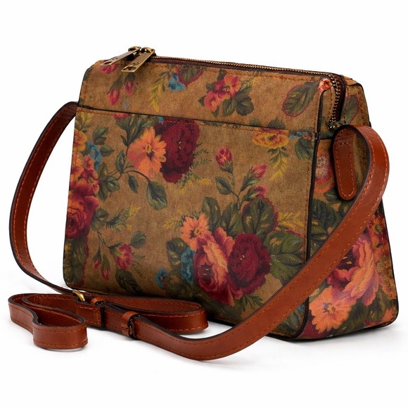 Patricia Nash Handbags - NWT Patricia Nash Vallata Crossbody Bag Vintage Victorian Floral Leather P891419